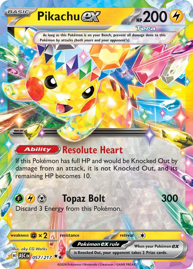 Pikachu ex - 057/217 - Double Rare [me025-057] [Ultra]