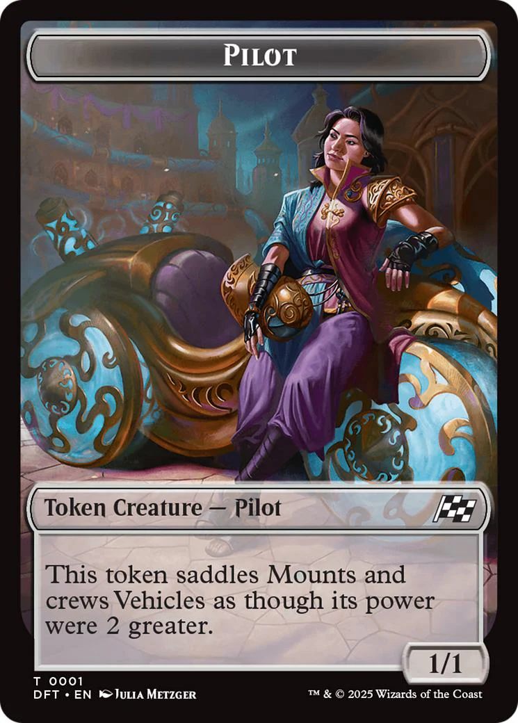 Pilot Token (01) // Vehicle Token (12) [Aetherdrift: Tokens] [Non-Foil]