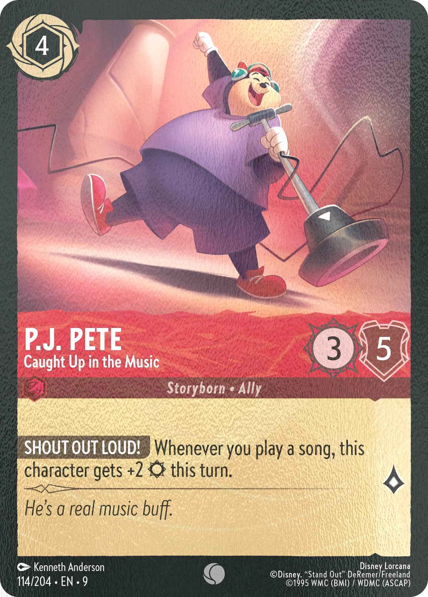 P.J. Pete - Caught Up in the Music - 114/204 [Fabled] [Cold Foil]