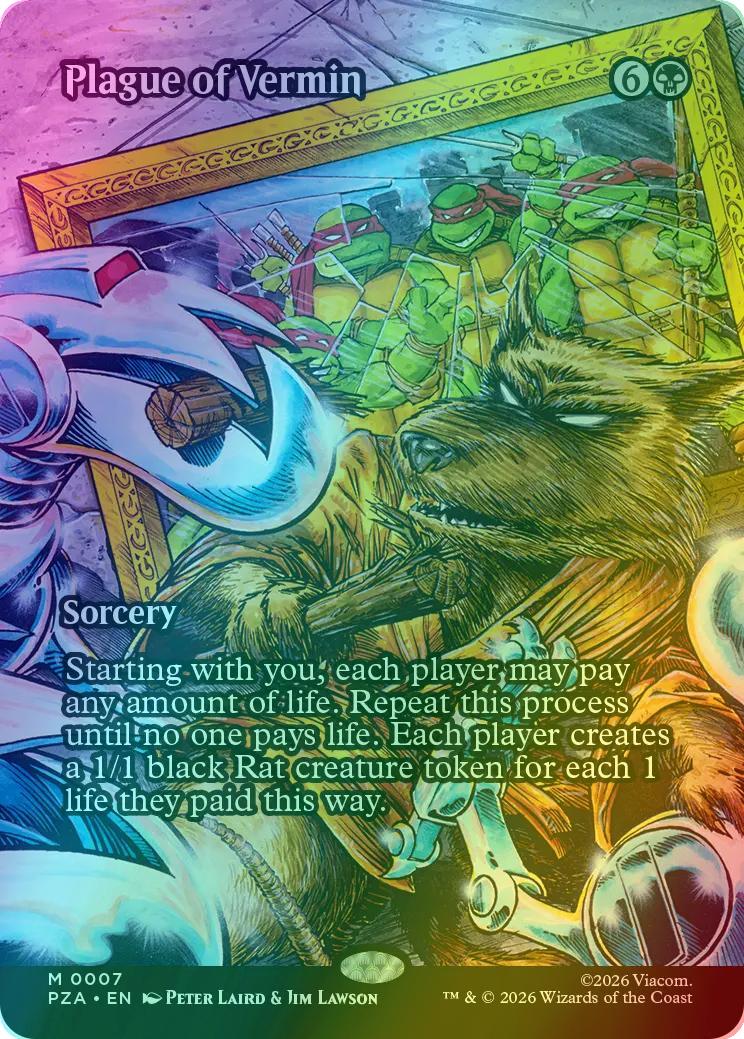 Plague of Vermin [7] [Borderless] [Teenage Mutant Ninja Turtles Source Material] [Foil]