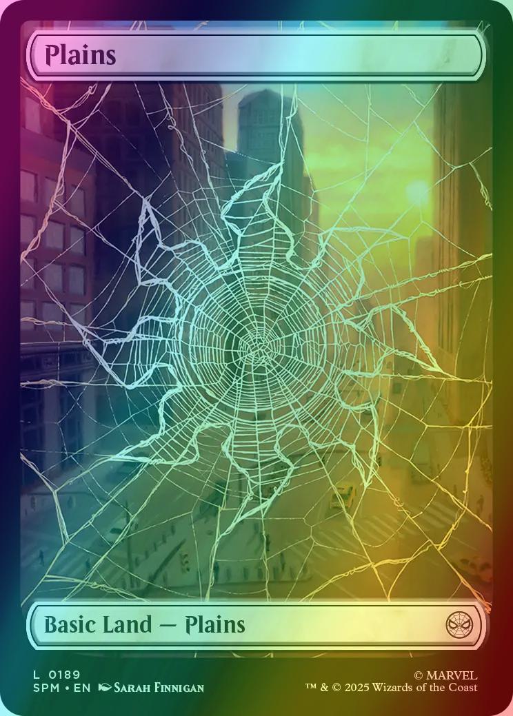 Plains [189] [Full Art] [Spiderweb] [Marvel's Spider-Man] [Foil]