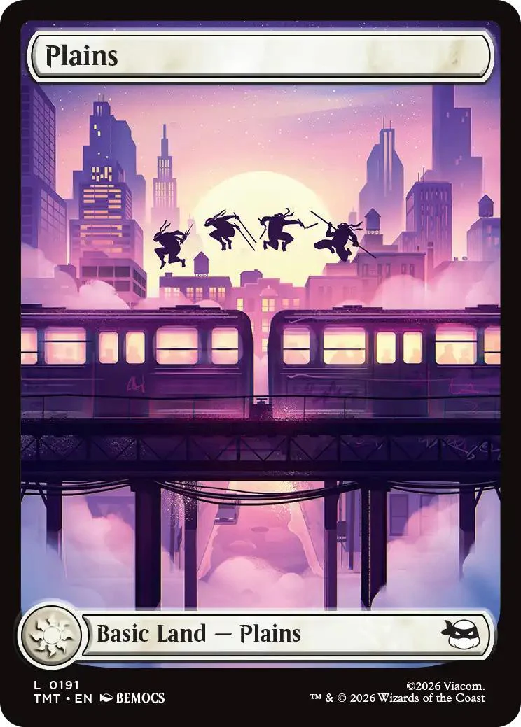 Plains [191] [Full Art] [Rooftop Basic Land] [Teenage Mutant Ninja Turtles] [Non-Foil]