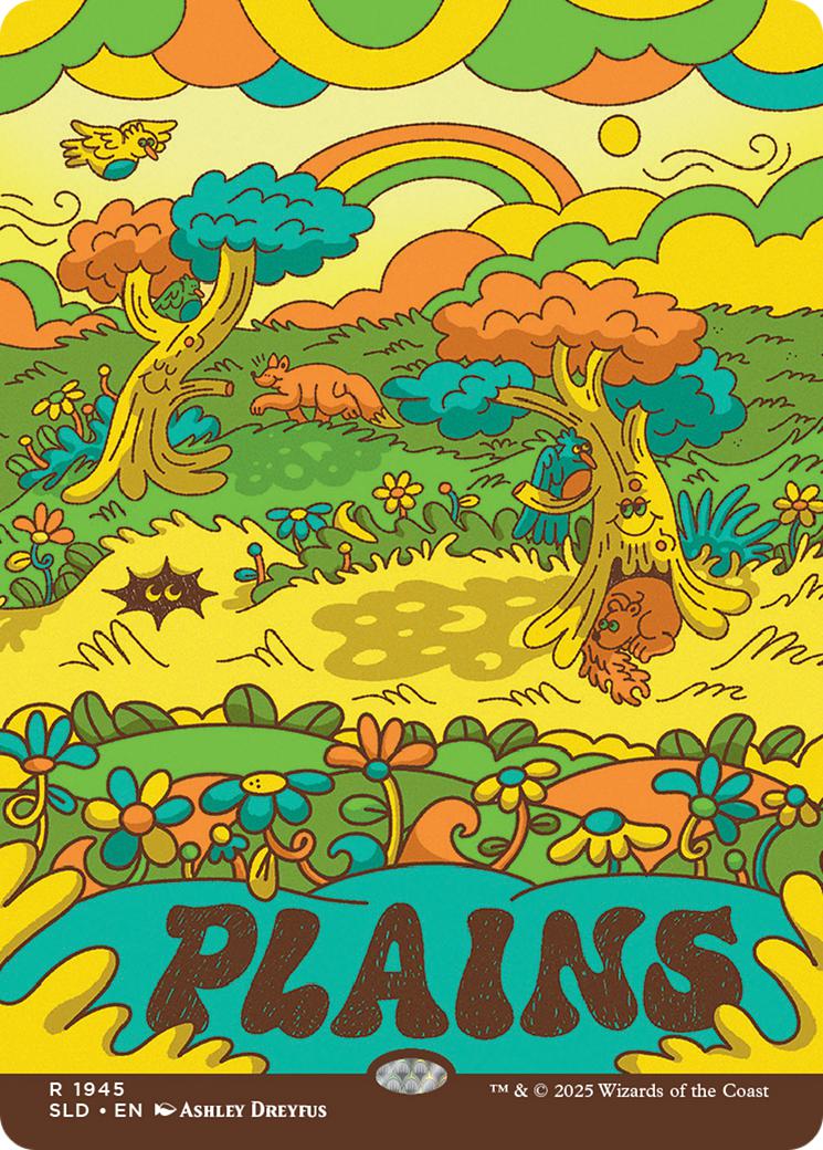 Plains [1945] [Borderless] [Flower Power] [Secret Lair Drop] [Non-Foil]