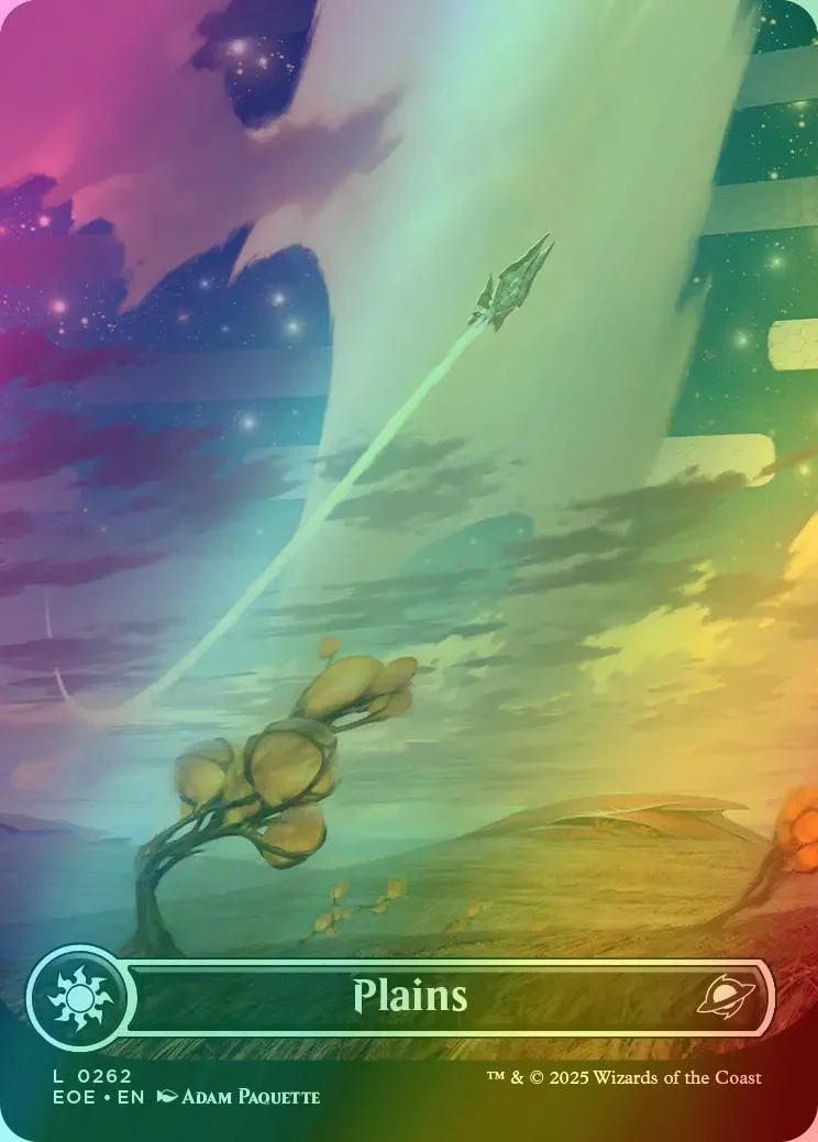 Plains [262] [Borderless] [Celestial] [Edge of Eternities] [Foil]