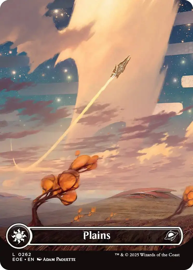 Plains [262] [Borderless] [Celestial] [Edge of Eternities] [Non-Foil]
