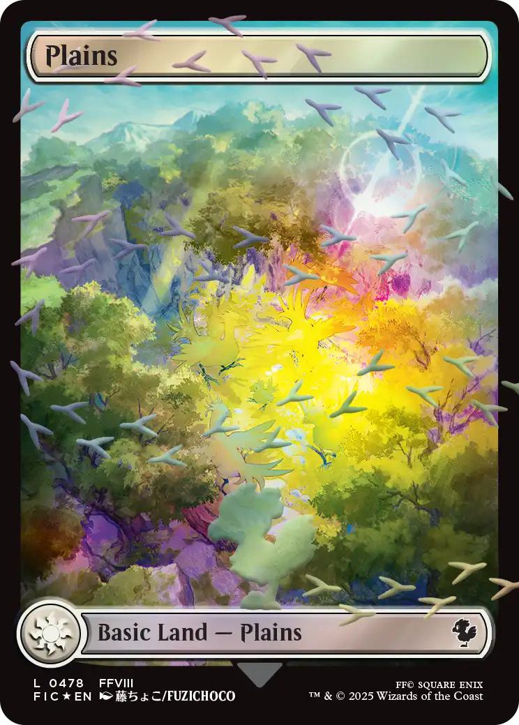 Plains [478] [Full Art] [FINAL FANTASY: Commander] [Chocobo Track Foil]