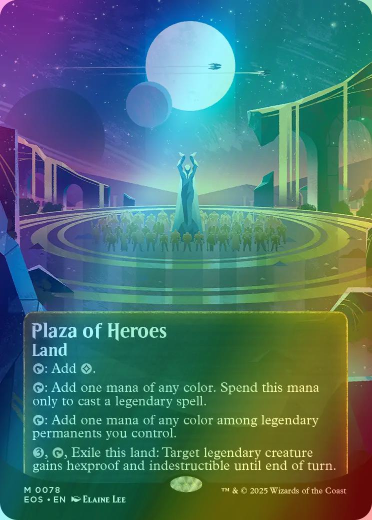 Plaza of Heroes [78] [Borderless] [Poster] [Edge of Eternities: Stellar Sights] [Foil]