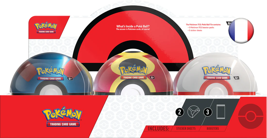 Pokémon TCG: Poké Ball Tin 2025 - Set of 6 - French
