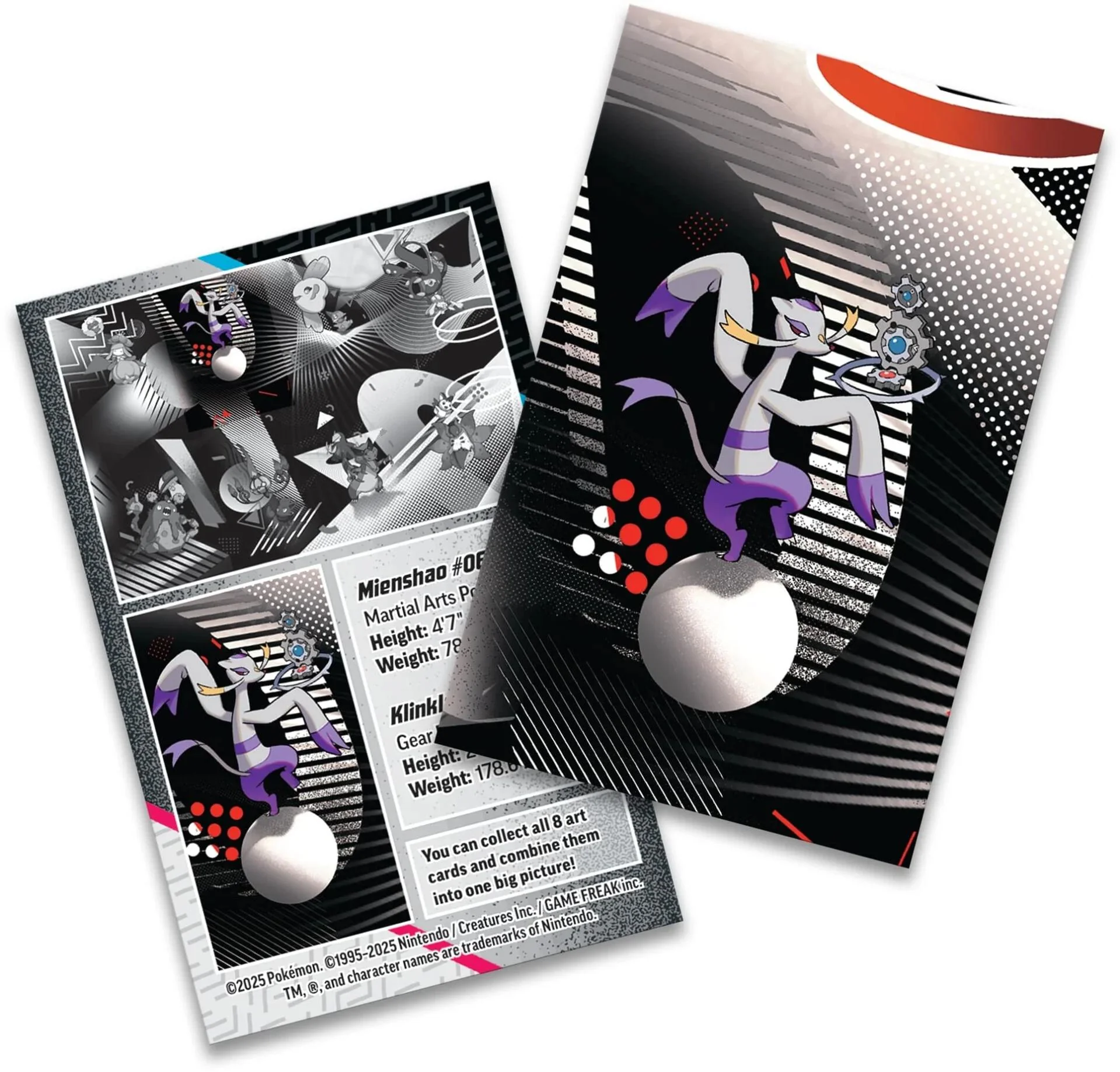 Pokémon TCG: Scarlet & Violet - Black Bolt & White Flare Unova - Mini Tin - Mienshao & Klinklang - Image 2