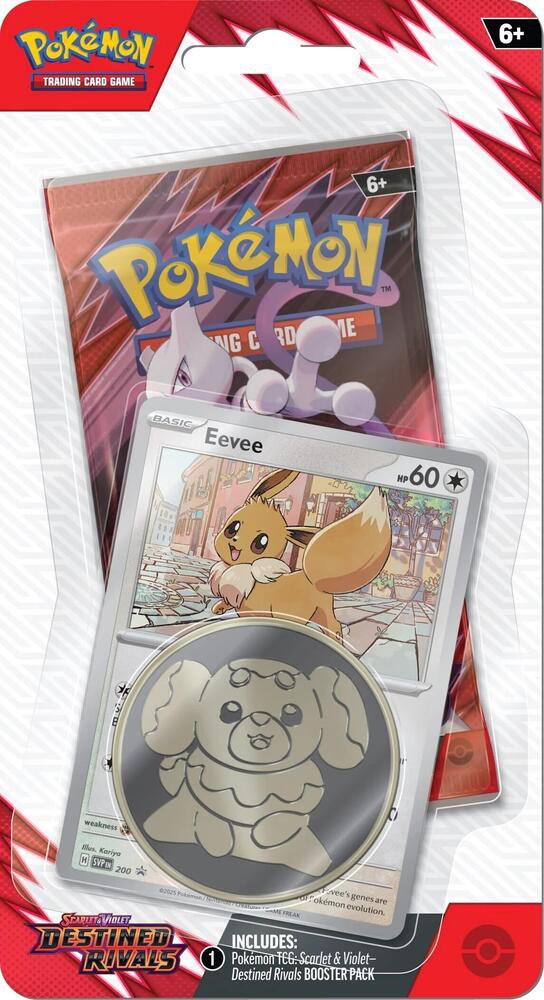 Pokémon TCG: Scarlet & Violet - Destined Rivals - Blister Pack - Single Booster - Eevee Promo Card