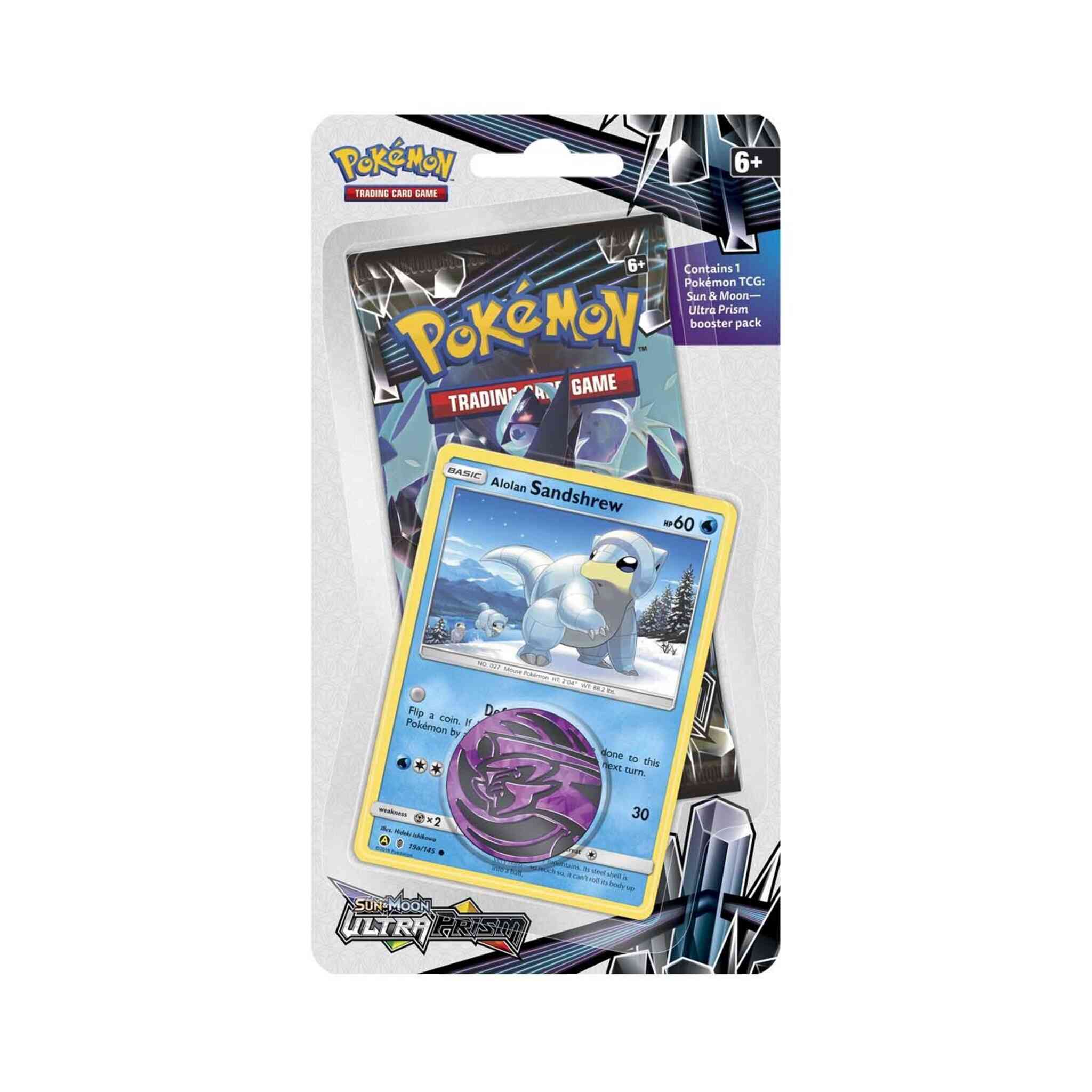 Pokémon TCG: Sun & Moon - Ultra Prism - Blister Pack - Single Booster - Alolan Sandshrew Promo Card