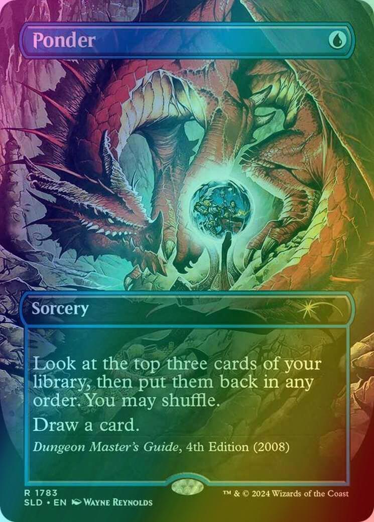 Ponder [1783] [Borderless] [An Exhibition of Adventure] [Secret Lair Drop] [Foil]