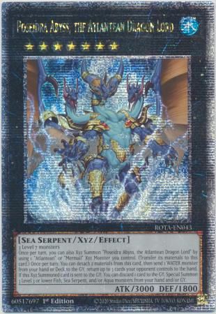 Poseidra Abyss, the Atlantean Dragon Lord - ROTA-EN043 - Quarter Century Secret Rare - 1st Edition