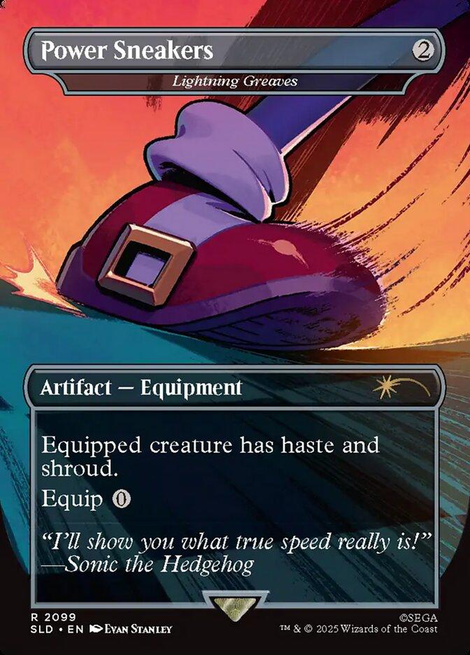 Power Sneakers - Lightning Greaves [2099] [Borderless] [Secret Lair X Sonic: Turbo Gear] [Secret Lair Drop] [Non-Foil]