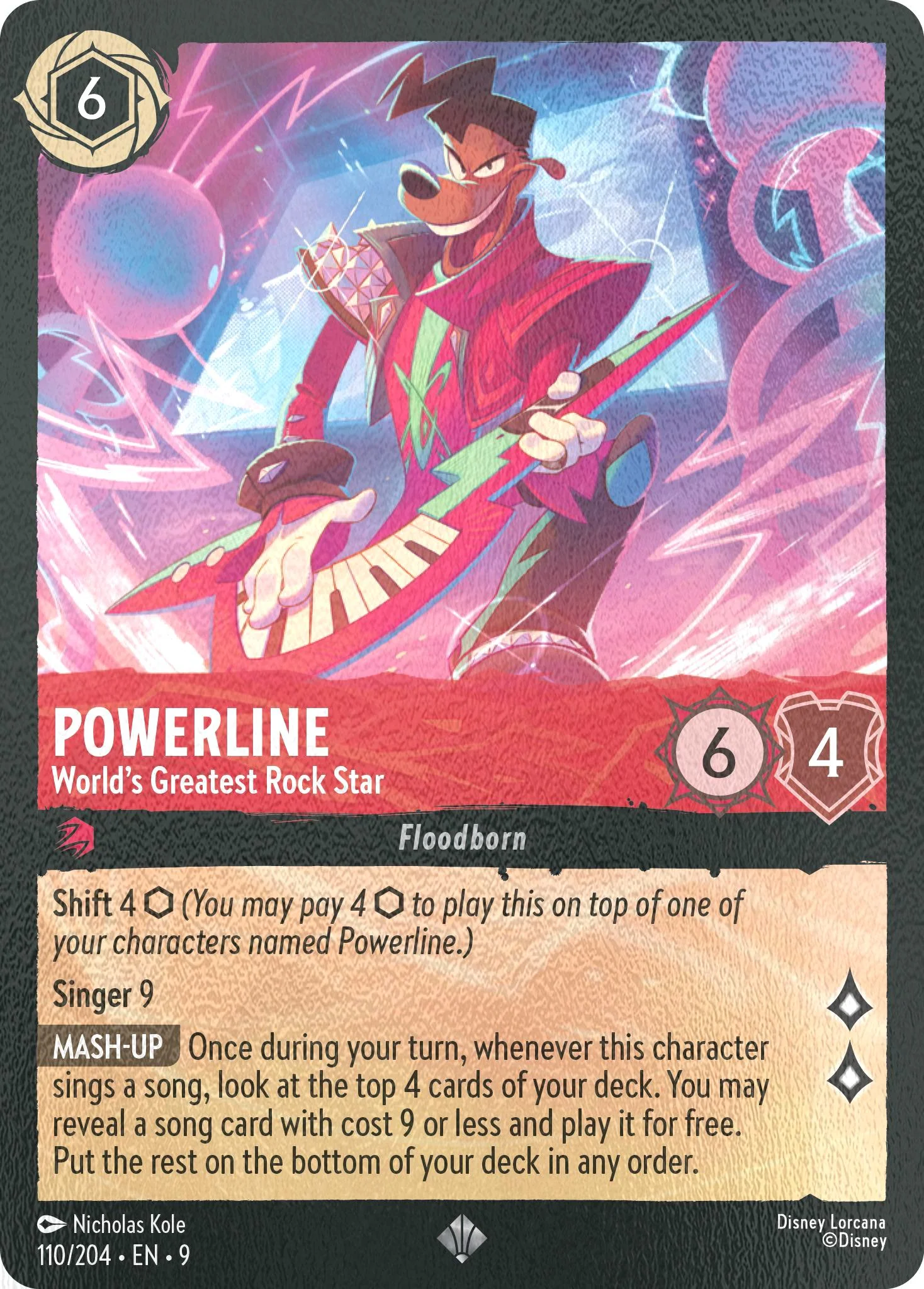 Powerline - World's Greatest Rock Star - 110/204 [Fabled] [Cold Foil]