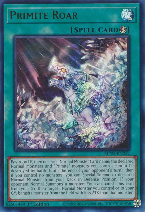 Primite Roar - MP25-EN252 - Ultra Rare - 1st Edition