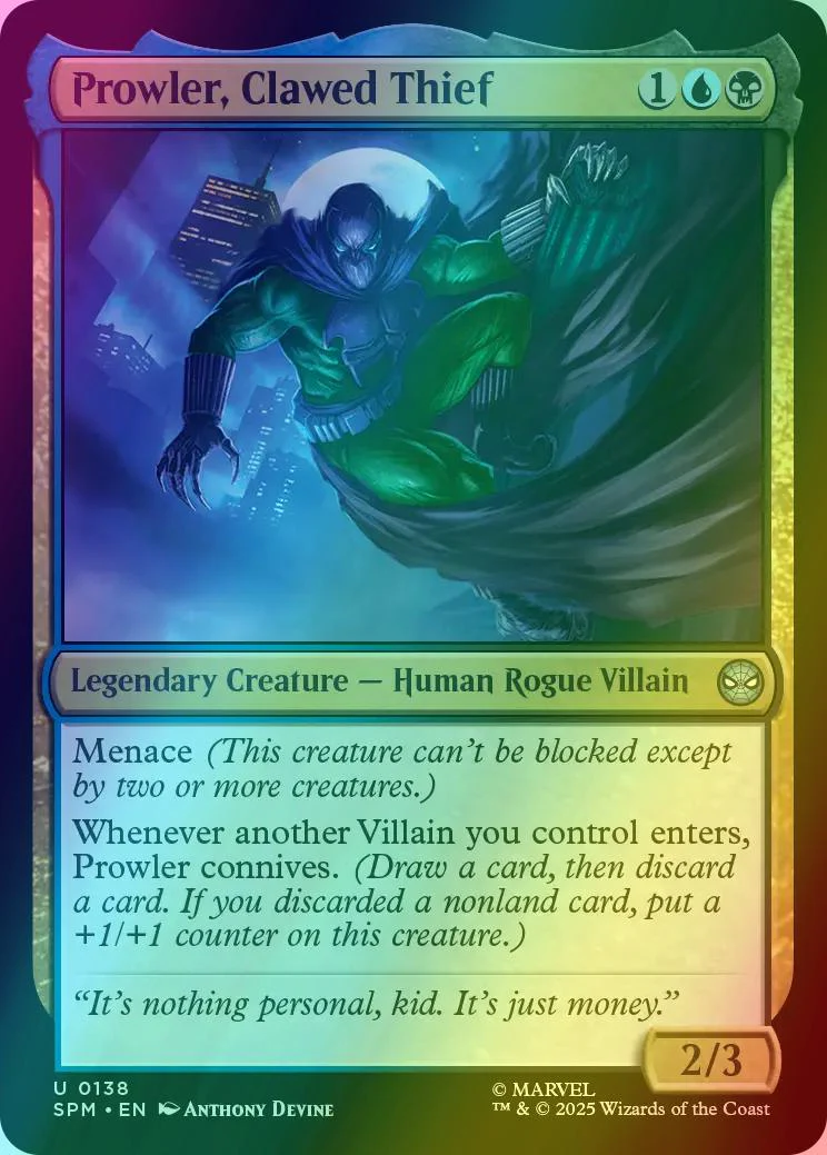 Prowler, Clawed Thief [138] [Marvel's Spider-Man] [Foil]