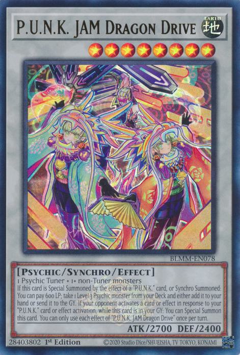 P.U.N.K. JAM Dragon Drive - BLMM-EN078 - Ultra Rare - 1st Edition