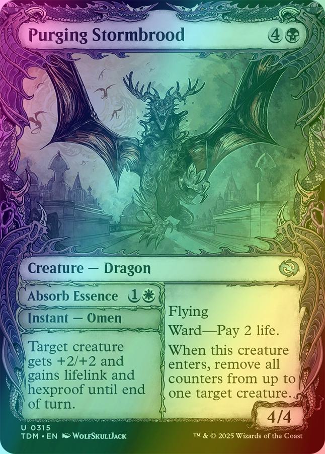 Purging Stormbrood // Absorb Essence [315] [Draconic Frame Showcase] [Tarkir: Dragonstorm] [Foil]