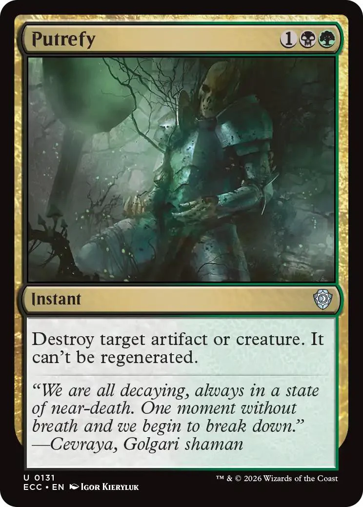 Putrefy [131] [Lorwyn Eclipsed: Commander] [Non-Foil]