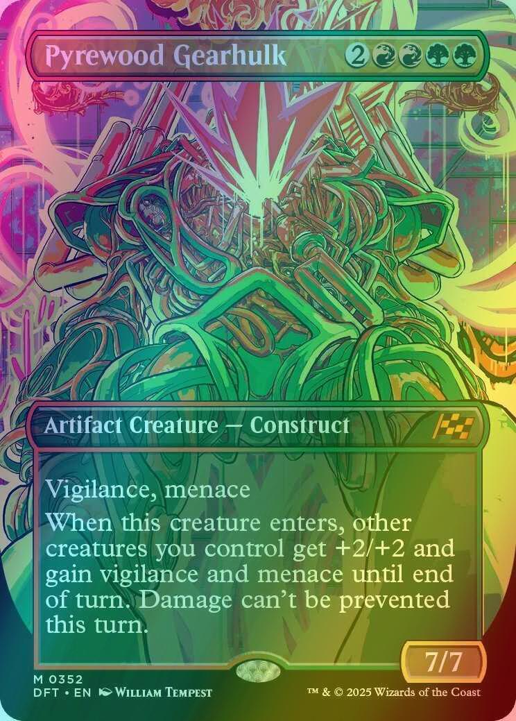 Pyrewood Gearhulk [352] [Borderless] [Graffiti] [Aetherdrift] [Foil]