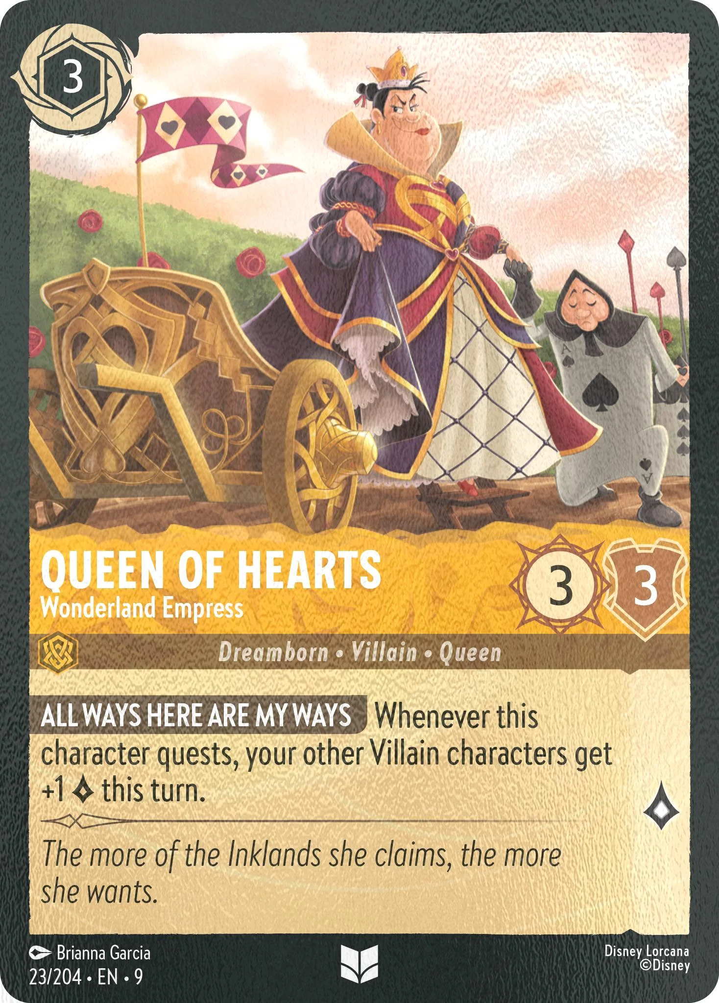 Queen of Hearts - Wonderland Empress - 23/204 [Fabled] [Cold Foil]