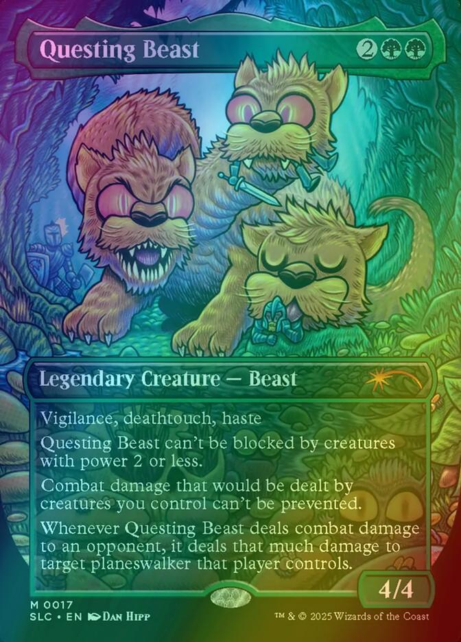 Questing Beast [0017] [Borderless] [Encyclopedia of Magic] [Secret Lair Countdown] [Foil]