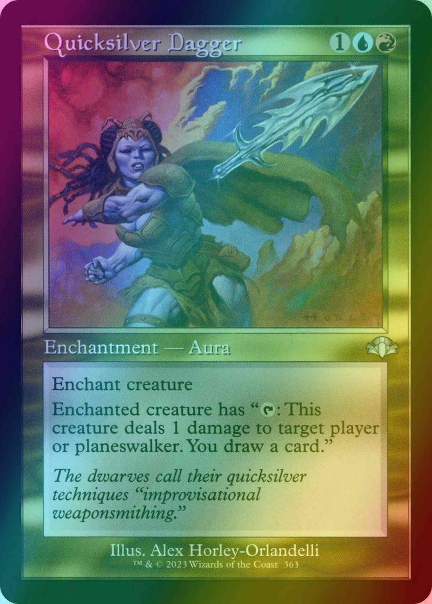 Quicksilver Dagger [363] [Retro Frame] [Dominaria Remastered] [Foil]
