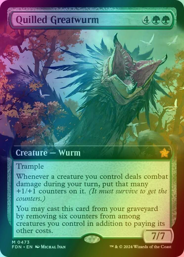 Quilled Greatwurm [473] [Extended Art] [Foundations] [Foil]