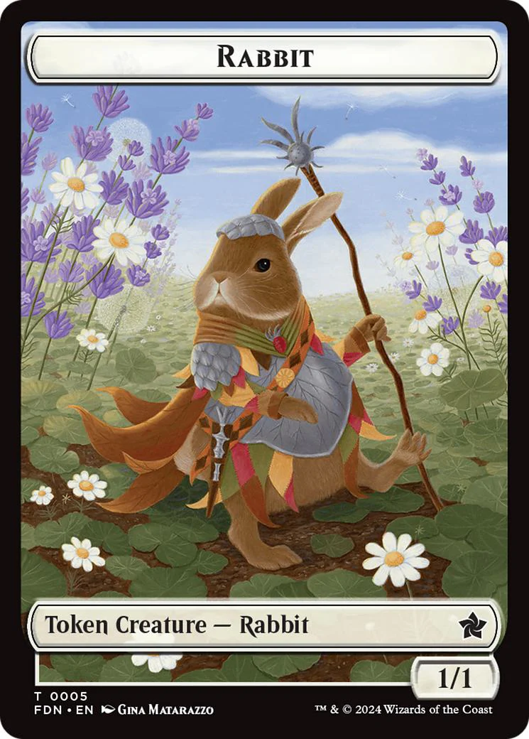 Rabbit Token (05) // Soldier Token (06) [Foundations: Tokens] [Non-Foil]
