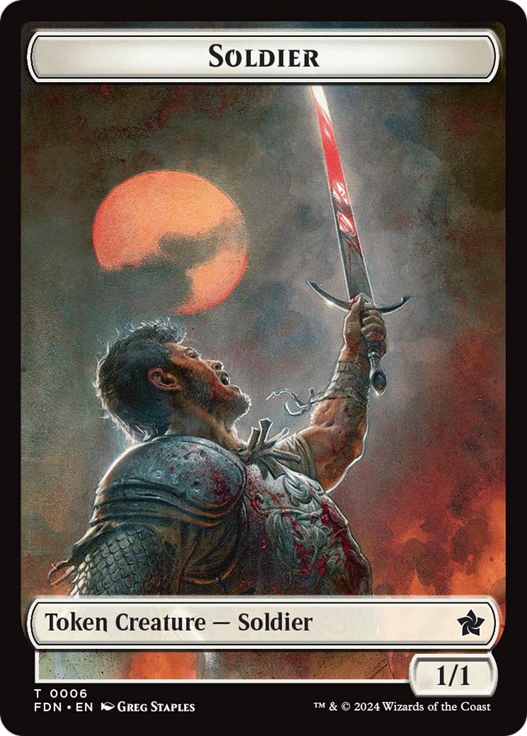 Rabbit Token (05) // Soldier Token (06) [Foundations: Tokens] [Non-Foil] - Image 2