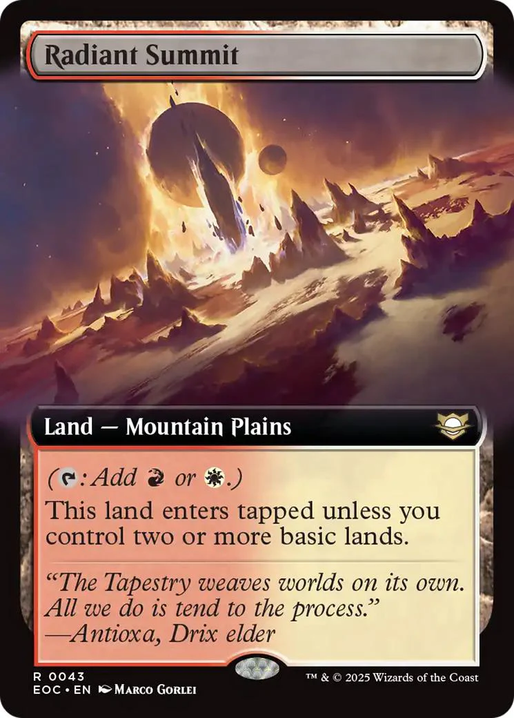 Radiant Summit [43] [Extended Art] [Edge of Eternities: Commander] [Non-Foil]