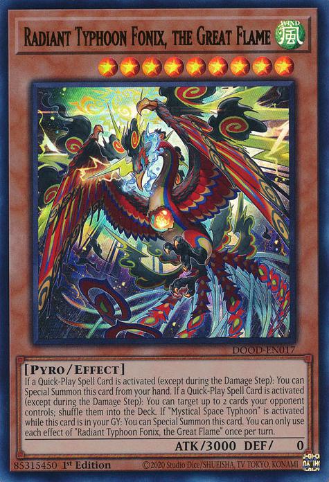 Radiant Typhoon Fonix, the Great Flame - DOOD-EN017 - Ultra Rare - 1st Edition