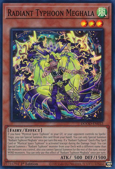 Radiant Typhoon Meghala - DOOD-EN012 - Super Rare - 1st Edition