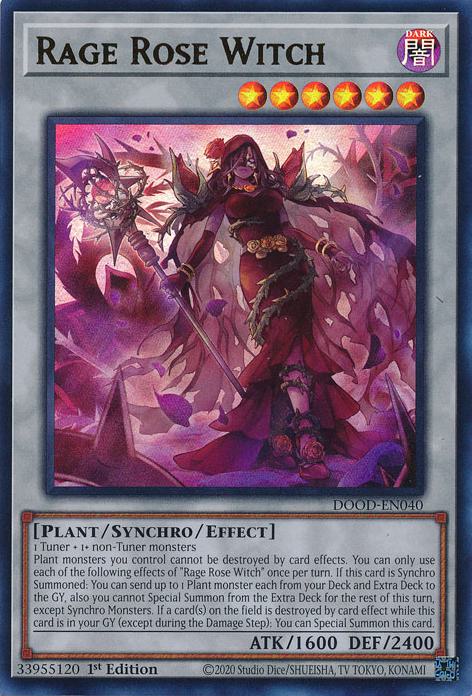 Rage Rose Witch - DOOD-EN040 - Ultra Rare - 1st Edition