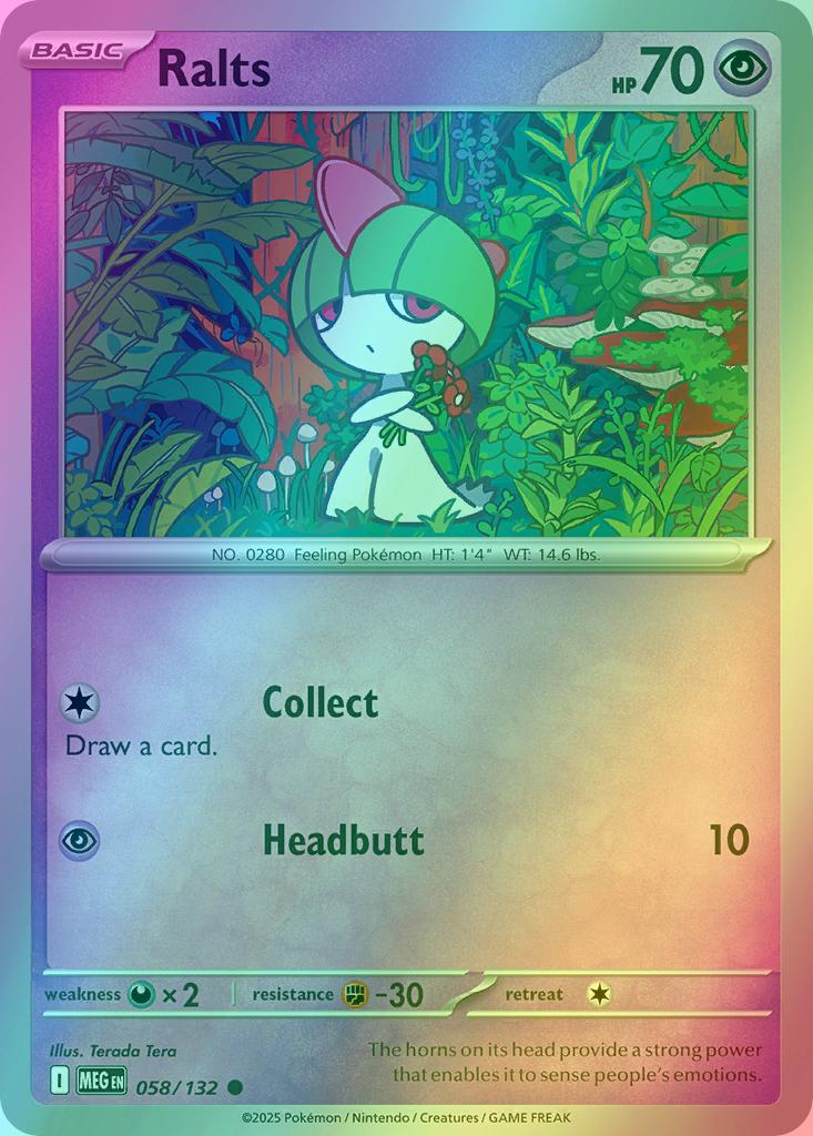 Ralts - 058/132 - Common [me01-058] [Reverse Holo]