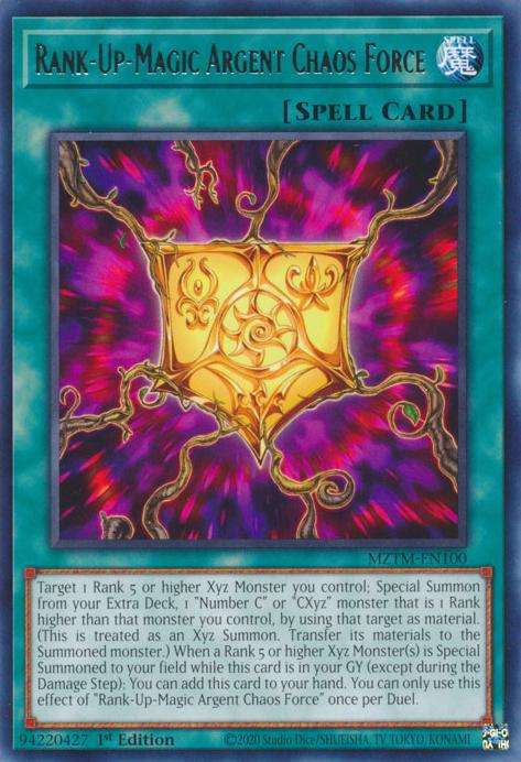 Rank-Up-Magic Argent Chaos Force - MZTM-EN100 - Rare - 1st Edition