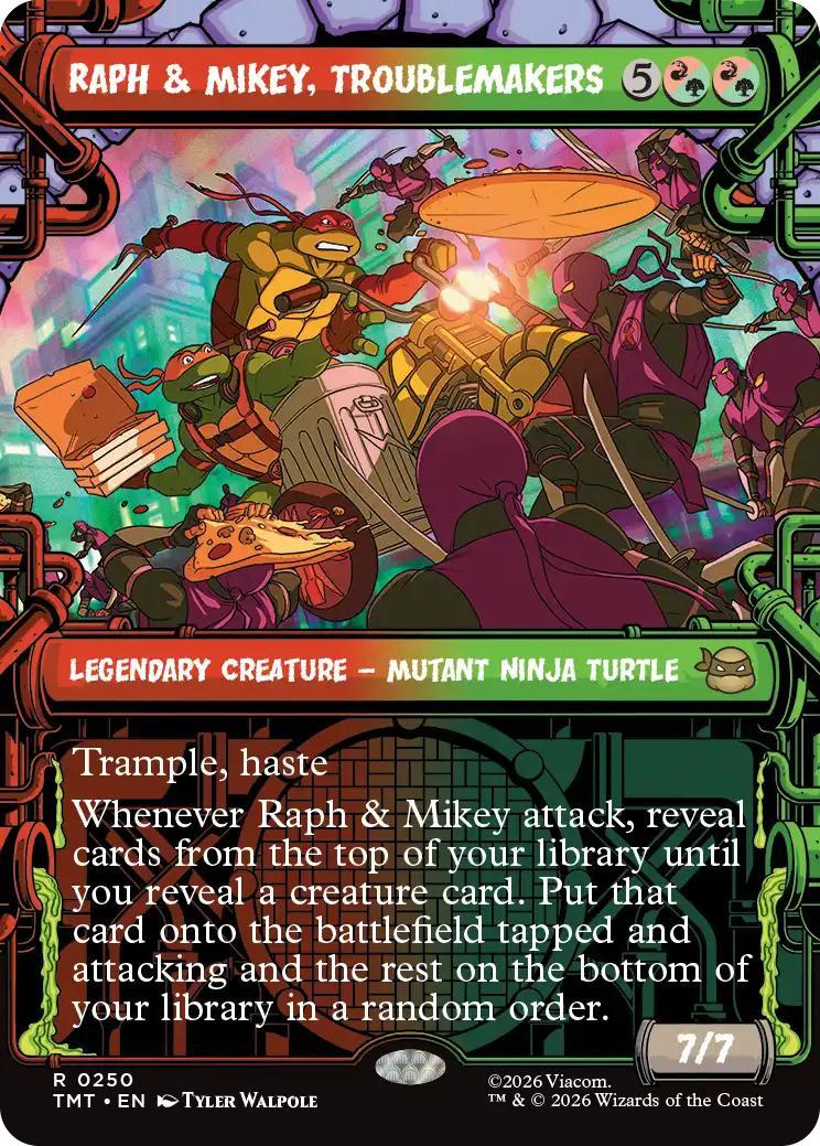 Raph & Mikey, Troublemakers [250] [Sewer Frame] [Teenage Mutant Ninja Turtles] [Non-Foil]