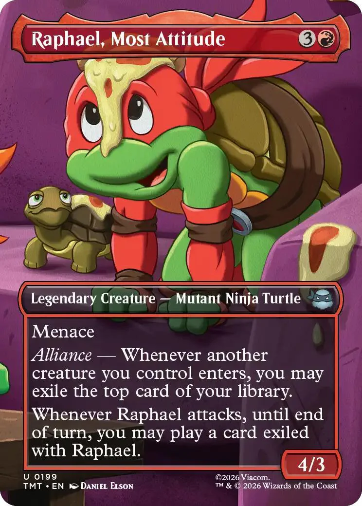 Raphael, Most Attitude [199] [Borderless] [Scene] [Teenage Mutant Ninja Turtles] [Non-Foil]