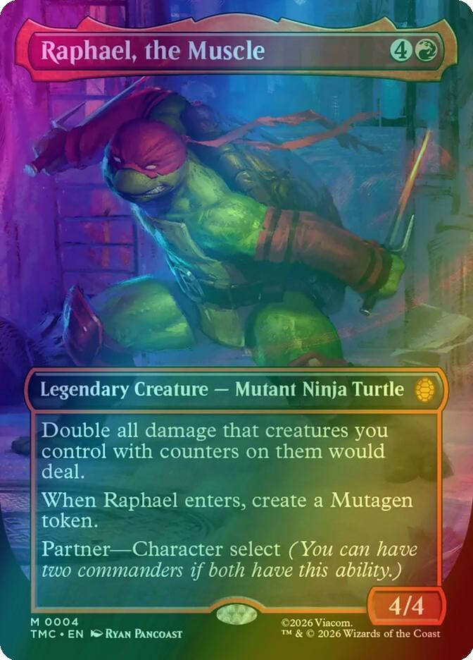 Raphael, the Muscle [4] [Borderless] [Teenage Mutant Ninja Turtles Eternal] [Foil]