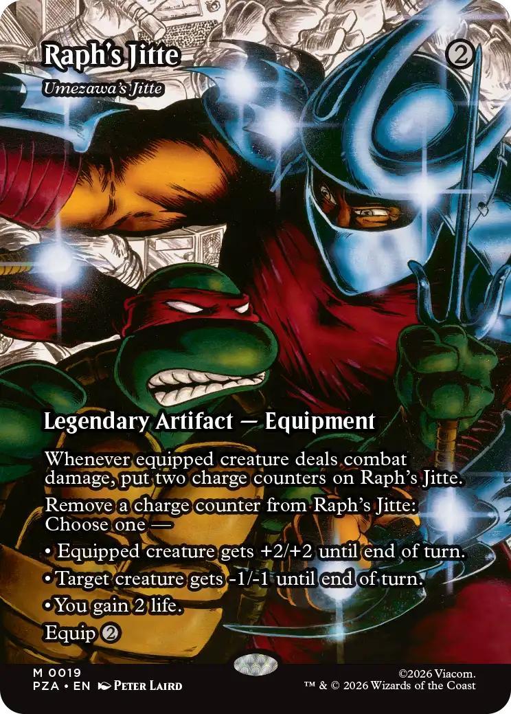 Raph's Jitte - Umezawa's Jitte [19] [Borderless] [Teenage Mutant Ninja Turtles Source Material] [Non-Foil]