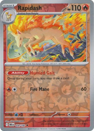 Rapidash - 030/182 - Uncommon [sv10-030] [Reverse Holo]