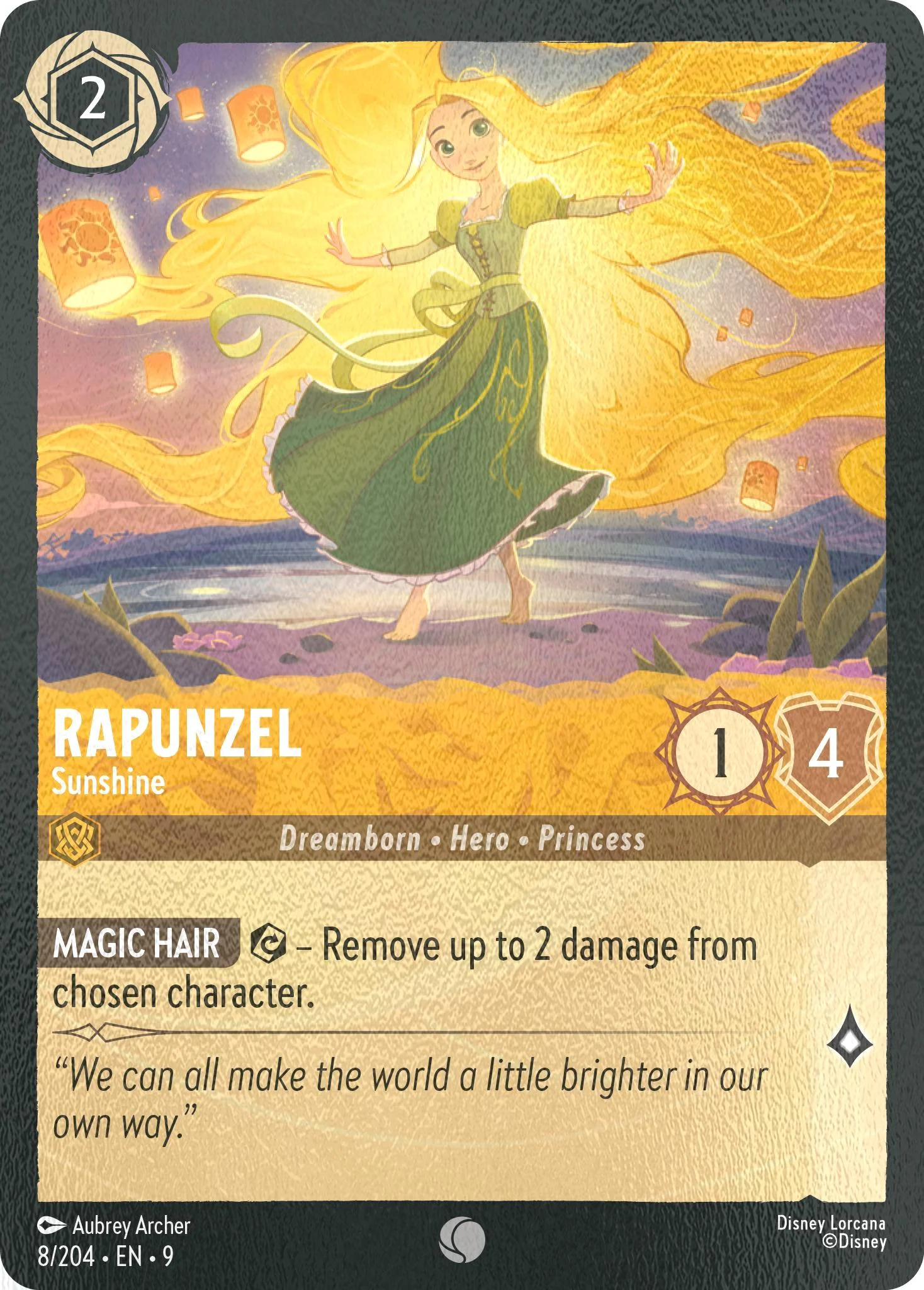 Rapunzel - Sunshine - 8/204 [Fabled] [Cold Foil]
