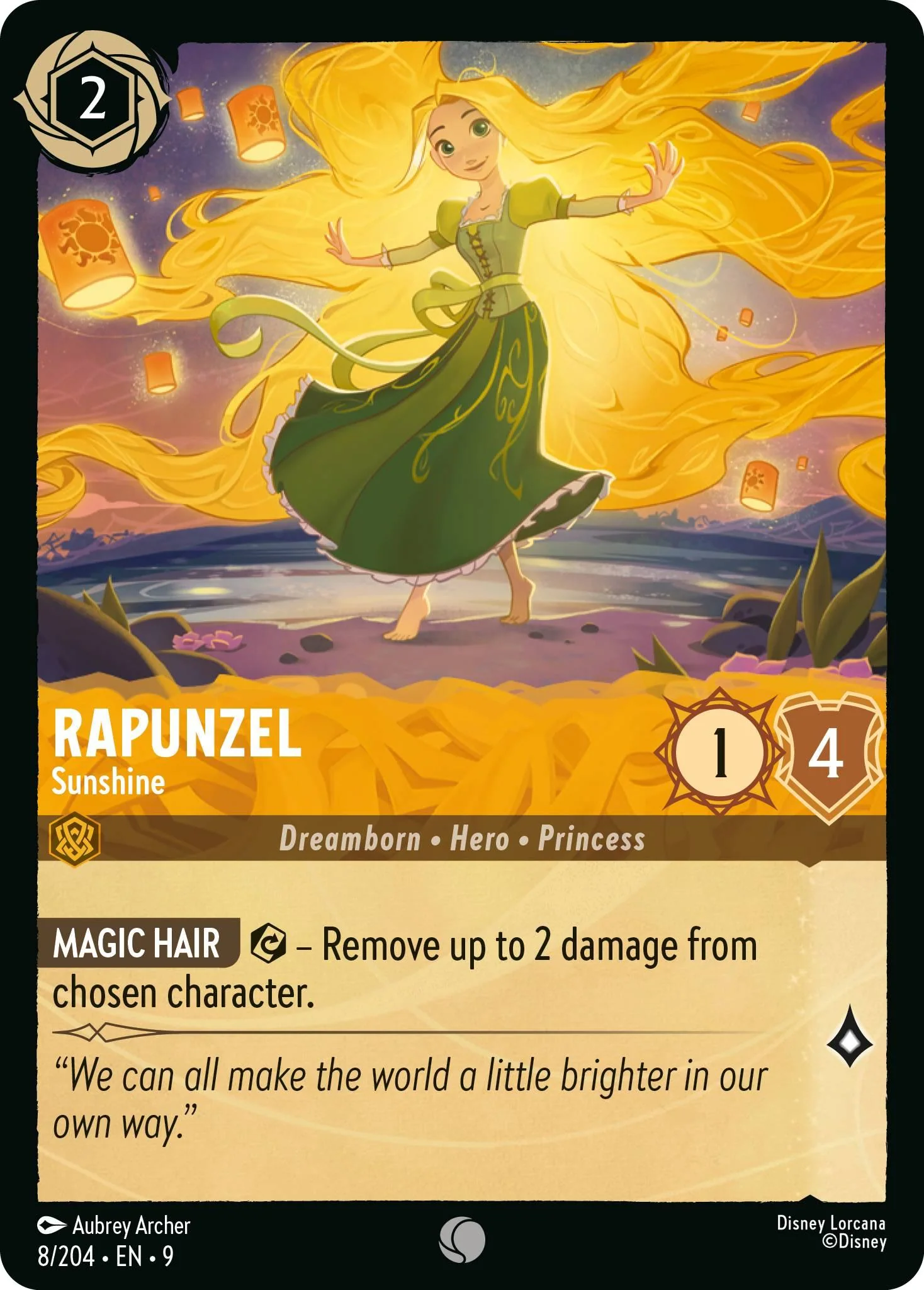 Rapunzel - Sunshine - 8/204 [Fabled] [Non-Foil]