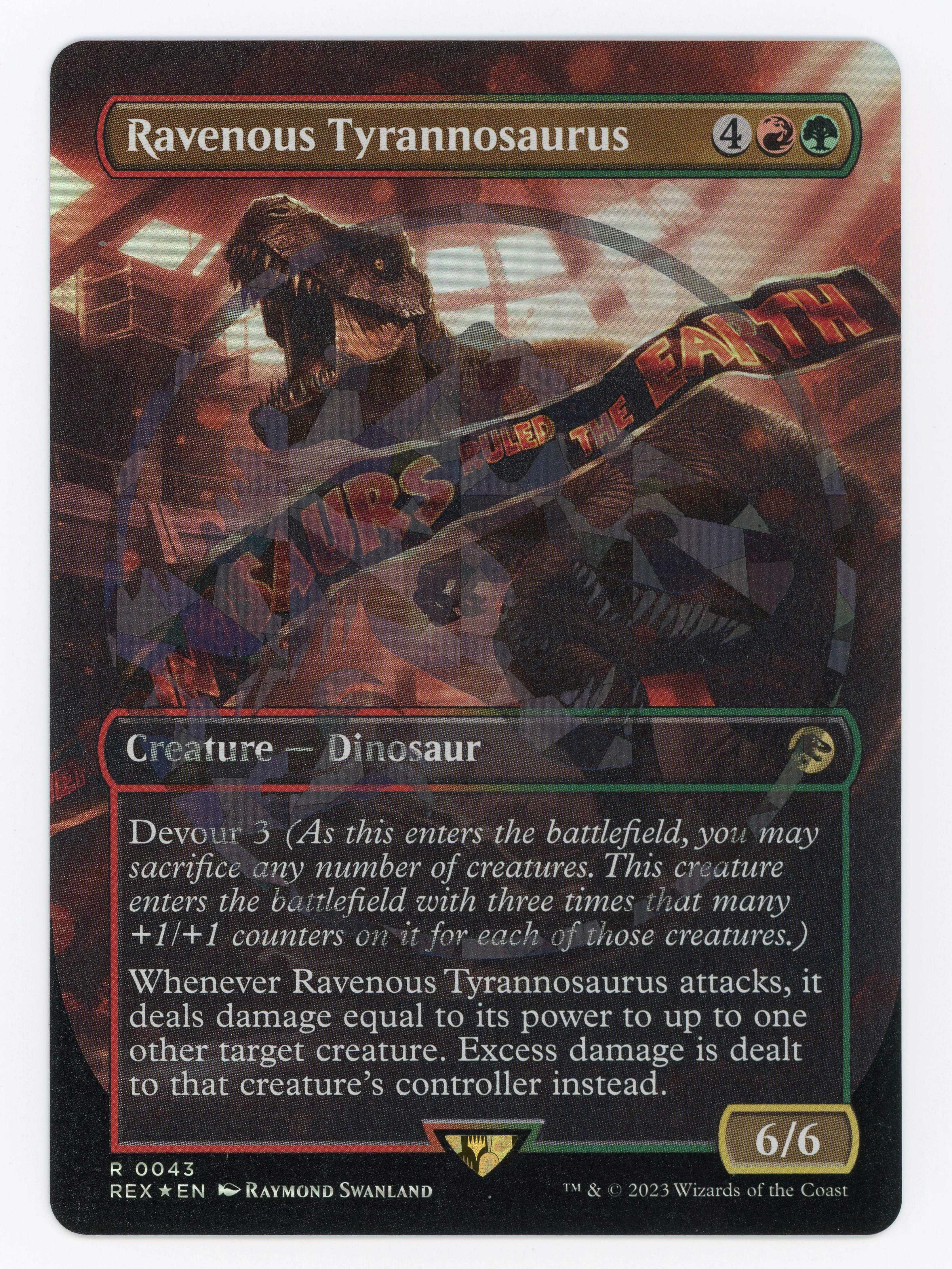 Ravenous Tyrannosaurus - Borderless - Emblem - Foil - Scan 14573