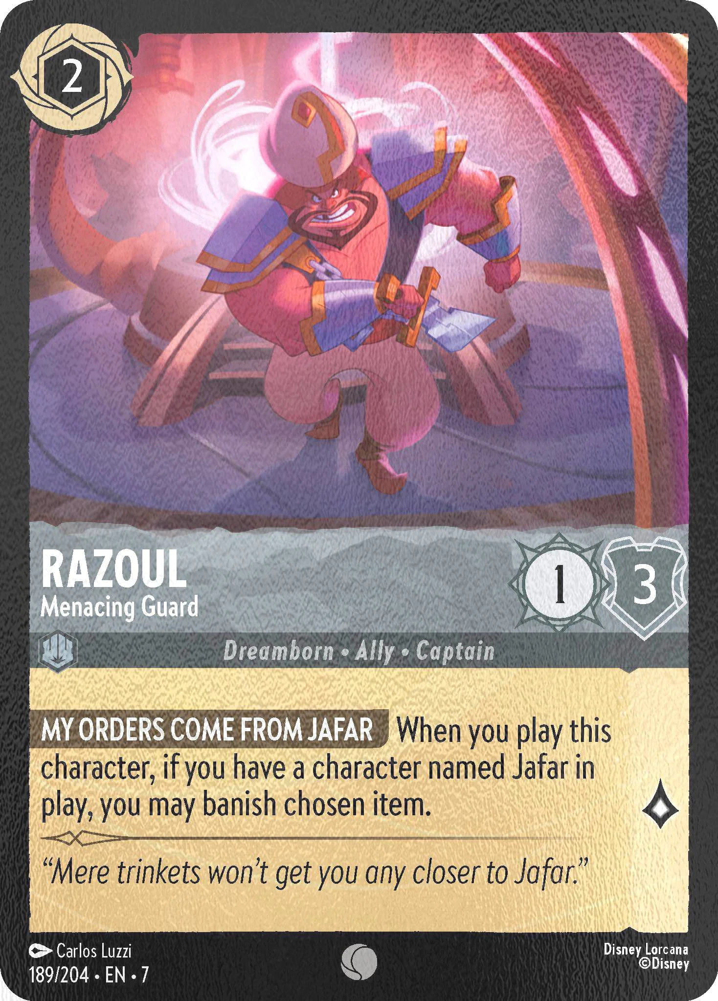 Razoul - Menacing Guard - 189/204 [Archazia's Island] [Cold Foil]