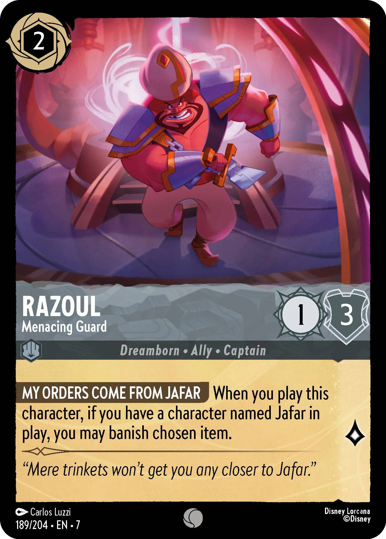 Razoul - Menacing Guard - 189/204 [Archazia's Island] [Non-Foil]