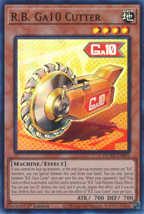 R.B. Ga10 Cutter - DUAD-EN091 - Super Rare - 1st Edition