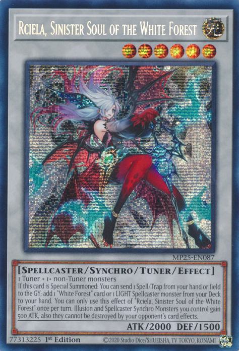 Rciela, Sinister Soul of the White Forest - MP25-EN087 - Prismatic Secret Rare - 1st Edition