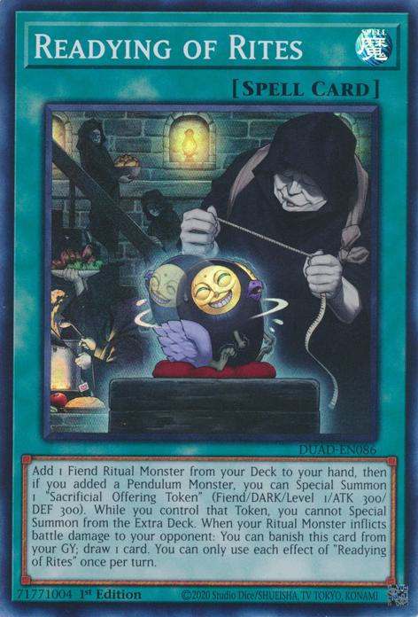 Readying of Rites - DUAD-EN086 - Super Rare - 1st Edition